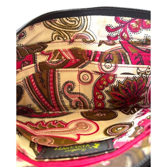 Sophia Visconti Black Leather Wristlet Wallet Purse Silvertone Looks New - Picture 7 of 9